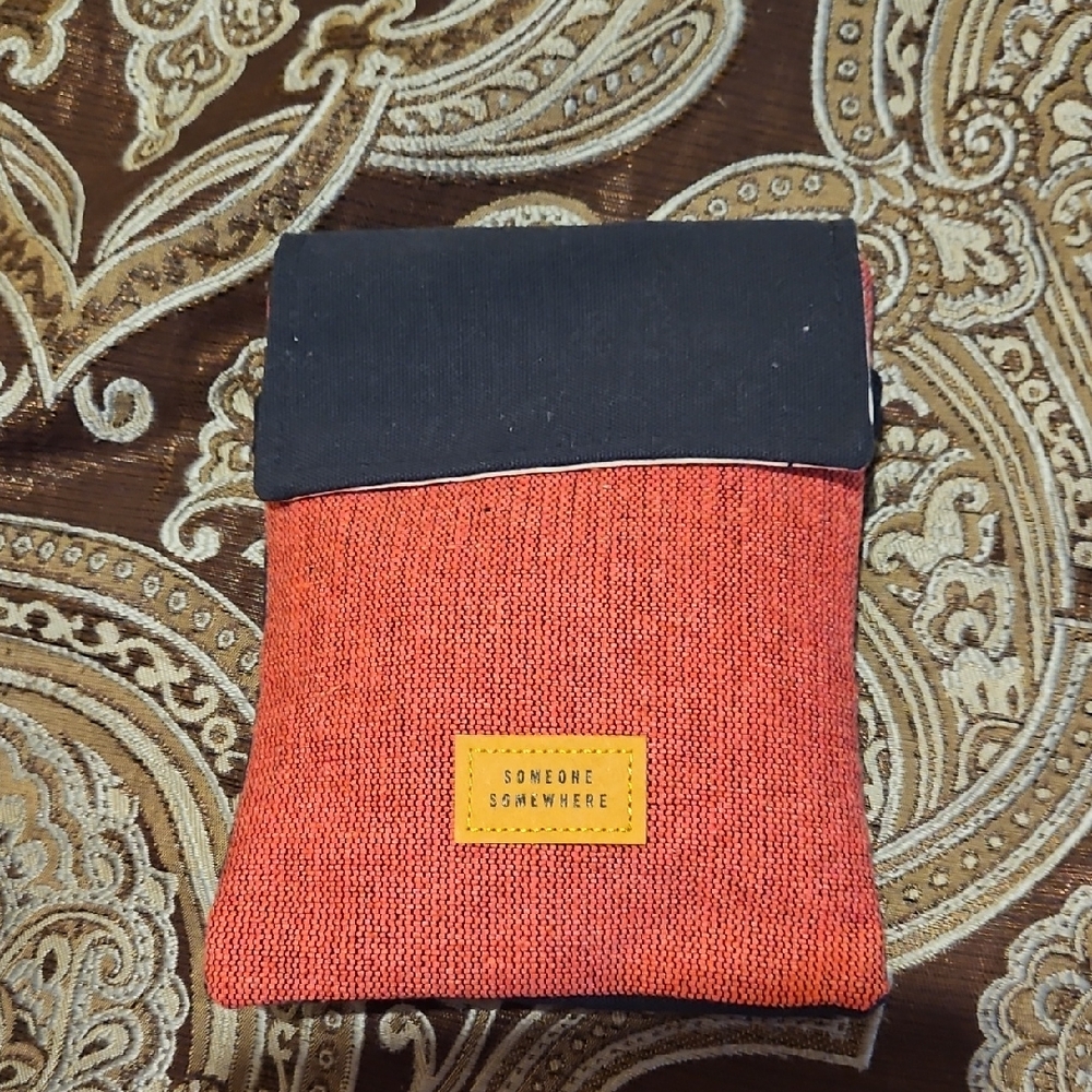 TRAVEL Red and Black Pouch by Someone Somewhere.  $4.99 SHIPPING.